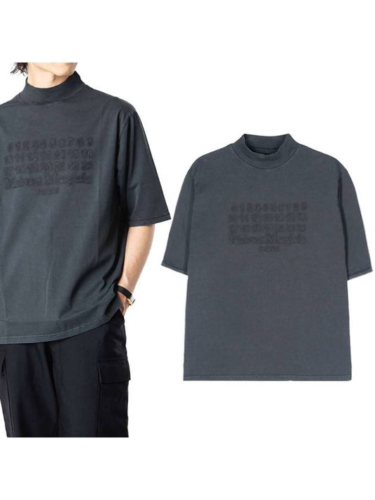 Numeric Cotton Short Sleeve T-Shirt Washed Black - MAISON MARGIELA - BALAAN 2