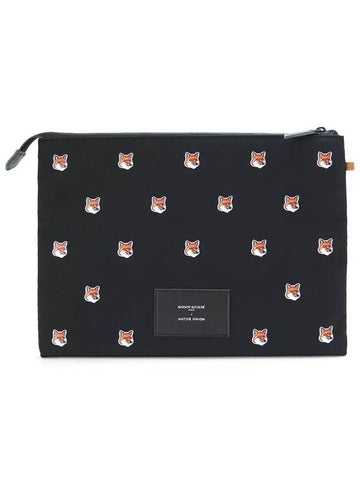 Fox Head Pattern Clutch Bag STOWLTMBSAOF14 P198 Others 1013105 - MAISON KITSUNE - BALAAN 1