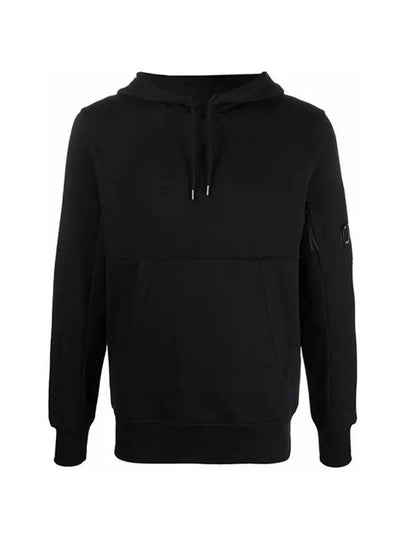 Men's Lens Wappen Fleece Hoodie Black - CP COMPANY - BALAAN 2