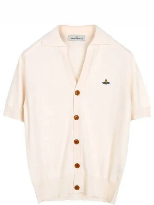 Polo Cashmere Short Sleeve Cardigan White - VIVIENNE WESTWOOD - BALAAN 2