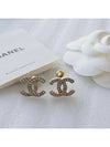 CC logo quilted earrings crystal gold ABB974 - CHANEL - BALAAN 10