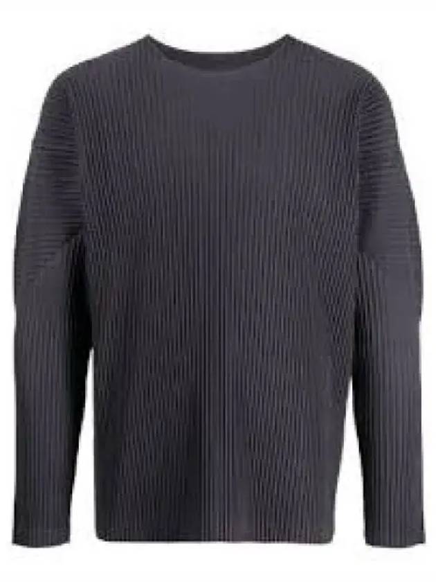 Pleated Long Sleeve T-Shirt Grey - ISSEY MIYAKE - BALAAN 1