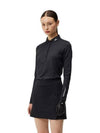 Women's Tour Tech Long Sleeve Polo Black - J.LINDEBERG - BALAAN 3