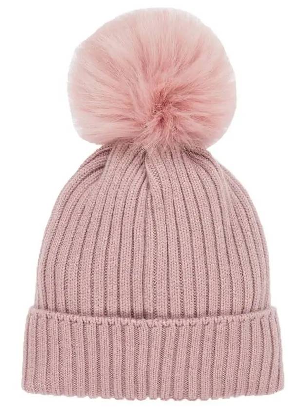 Kids Logo Pom Wool Beanie 3B000 14 M1131 51A - MONCLER - BALAAN 3