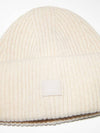 Small Face Logo Beanie Oatmeal Melange - ACNE STUDIOS - BALAAN 6