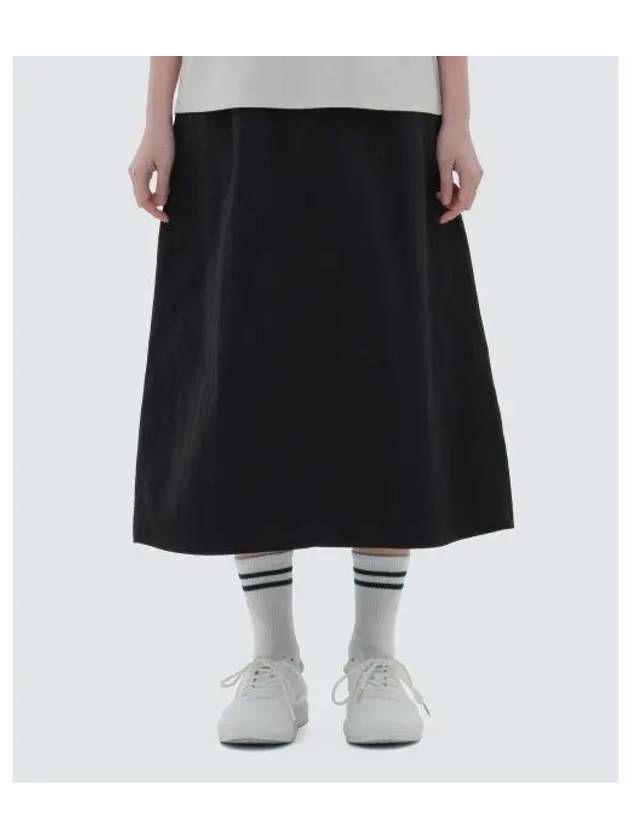 Cample Women s Flare Long Skirt Black S24SWCSK11 - SNOW PEAK - BALAAN 1