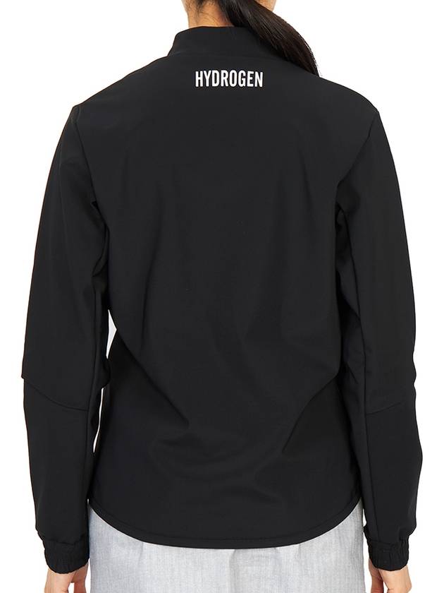 women's brushed zip-up jacket black - HYDROGEN - BALAAN 6