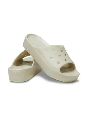 WOMEN S CLASSIC PLATFORM SLIDE BONE 24SWSD208180 - CROCS - BALAAN 1