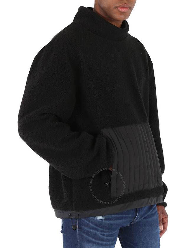 Rains Men's Black High Neck Fleece Sweater, Size Small/Medium - RAINS - BALAAN 2