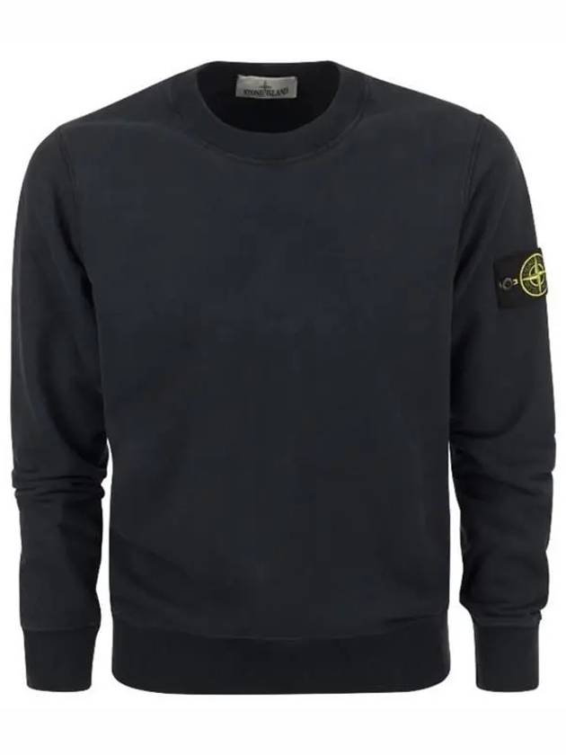 Wappen Patch Garment Dyed Sweatshirt Navy - STONE ISLAND - BALAAN 2