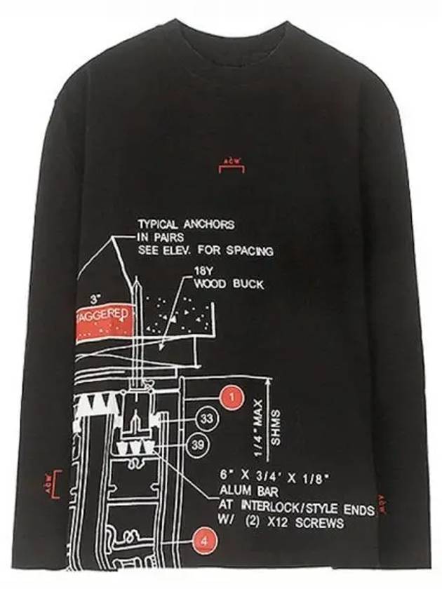 A COLD WALL ACWMTS004WHL BK Printing Logo Long Sleeve T Shirt Black Men s TFN 271232 - A-COLD-WALL - BALAAN 1