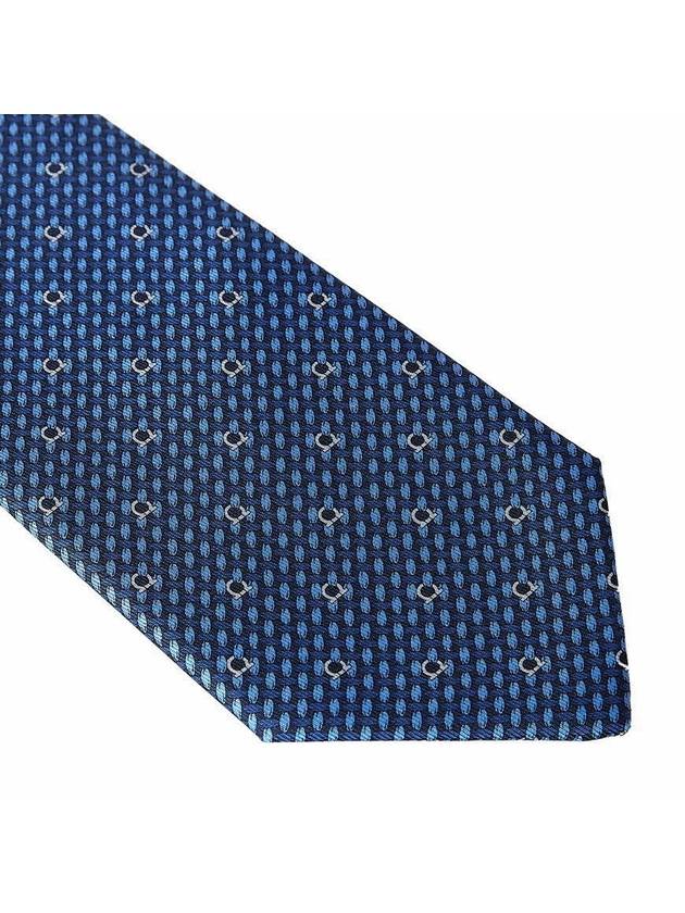 Ferragamo Men's Silk Tie 35 0263 NAVY BLU 0731639 - SALVATORE FERRAGAMO - BALAAN 5