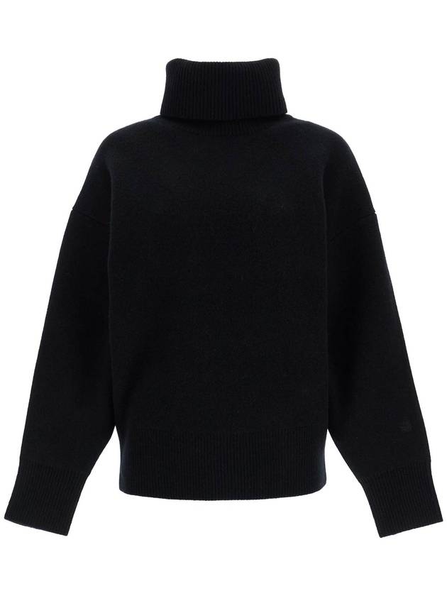 black rws wool and cashmere turtleneck sweater - TOTEME - BALAAN 1