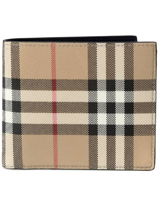 Check Pattern Half Halfwallet Beige - BURBERRY - BALAAN 2