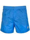 three-stripe logo swim shorts blue - MONCLER - BALAAN.