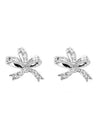 Hyperbola Volta Bow Stud Earrings Silver - SWAROVSKI - BALAAN 1