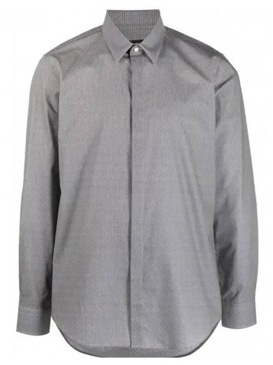 classic long sleeve shirt gray - FENDI - BALAAN 1