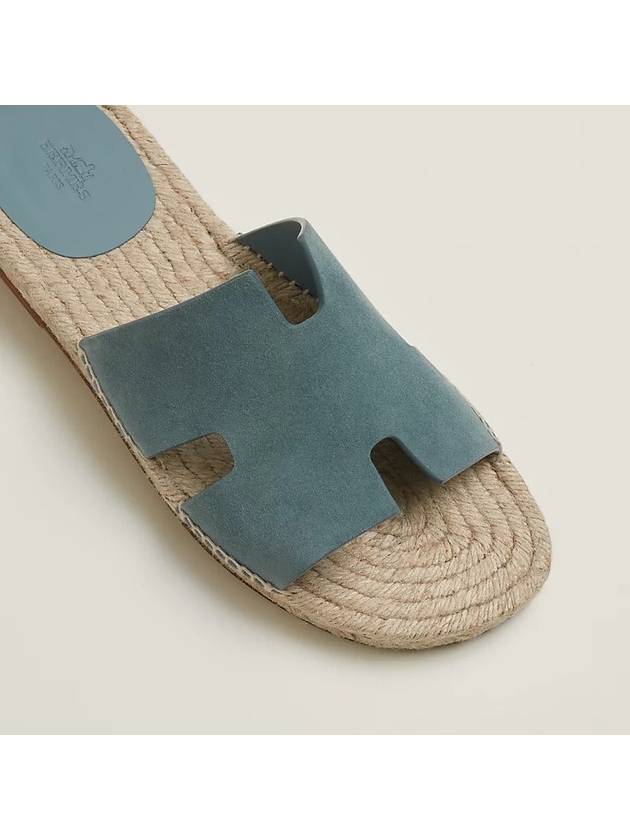 Antigua Espadrille Sandals Gris Antarctique - HERMES - BALAAN 3