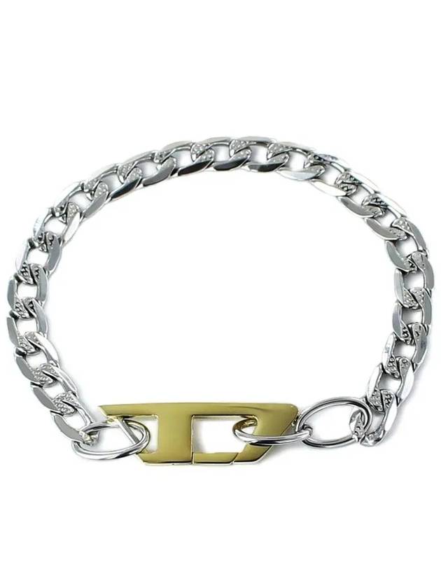 Link Stainless Steel Bracelet Silver - DIESEL - BALAAN 3