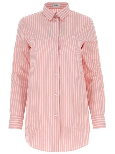 Striped Cotton Oversized Shirt Pink - ETRO - BALAAN 2