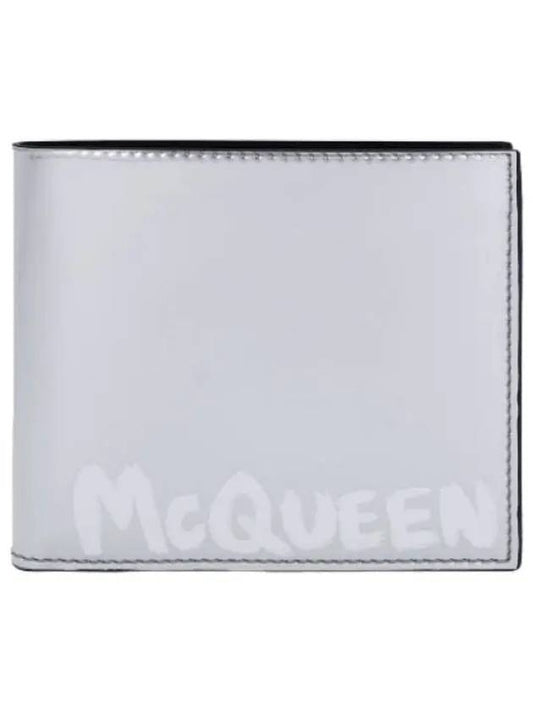 graffiti banknote wallet silver - ALEXANDER MCQUEEN - BALAAN 1