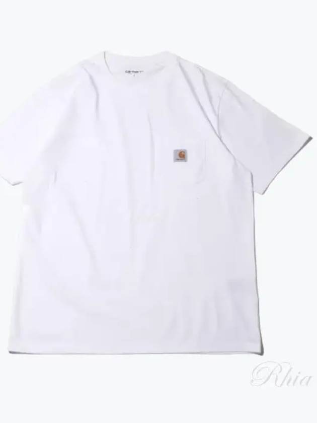 T shirt top white pocket short sleeve I030434 - CARHARTT - BALAAN 1