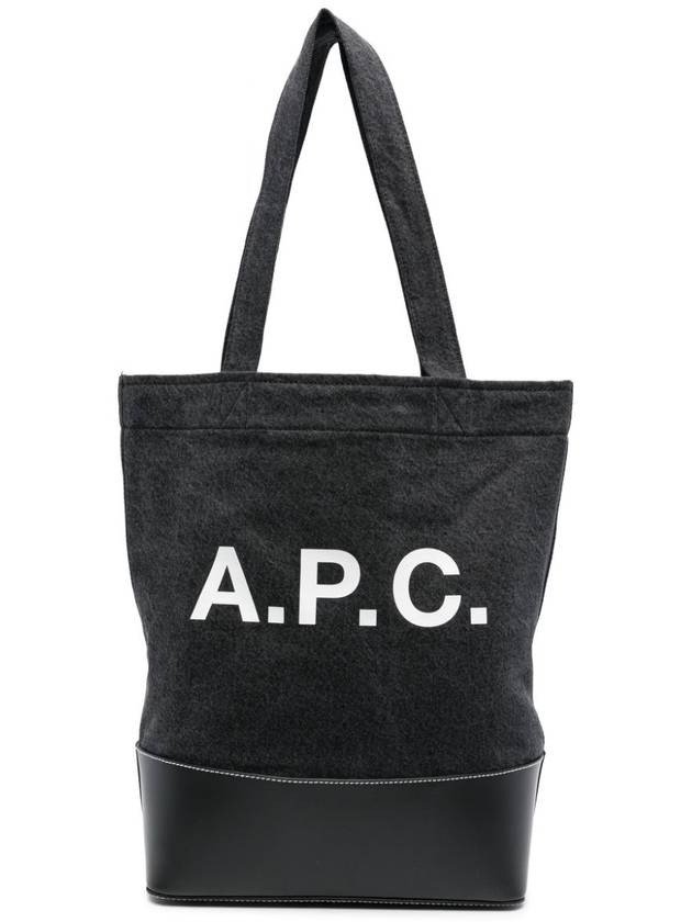 Axel Small Cotton Tote Bag Black - A.P.C. - BALAAN 8