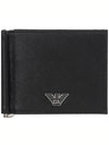 Leather Compact Card Wallet Black - EMPORIO ARMANI - BALAAN 3