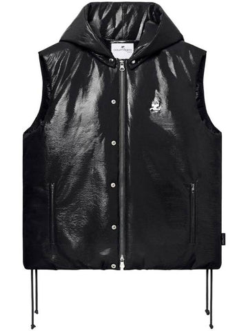 Courrèges Sleeveless Puffer Vest In Vinyl-Effect Viscose - COURREGES - BALAAN 1