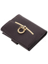 Women's Gancini French Bicycle Wallet 22 C877 GANACHE BROWN 0758590 - SALVATORE FERRAGAMO - BALAAN 4