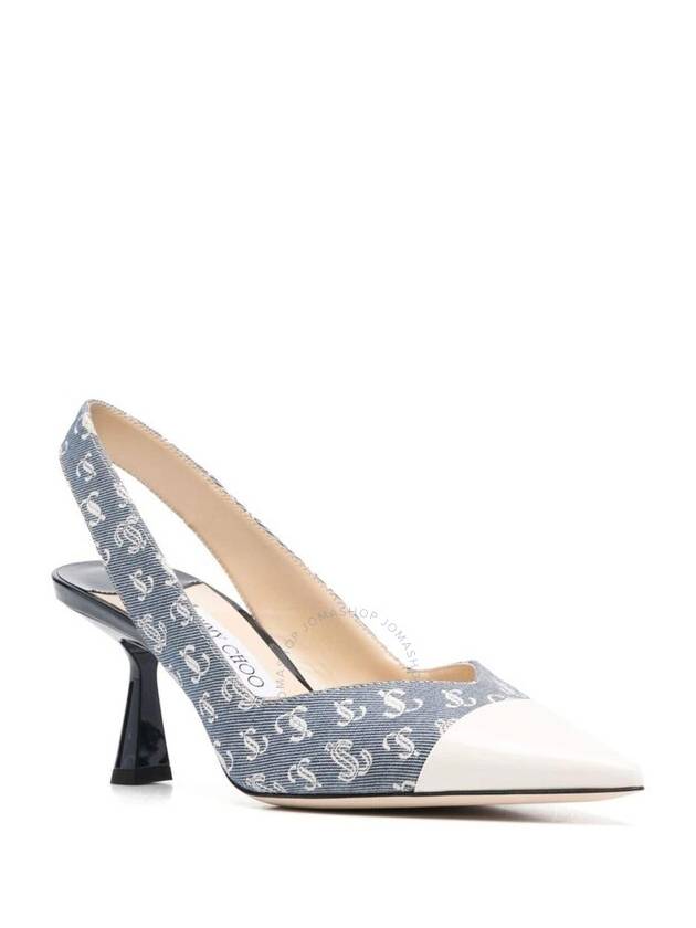 Jimmy Choo Liya 65 Denim Slingback Pointed Toe Pumps Brand Size 37.5 US Size 7.5 - JIMMY CHOO - BALAAN 2