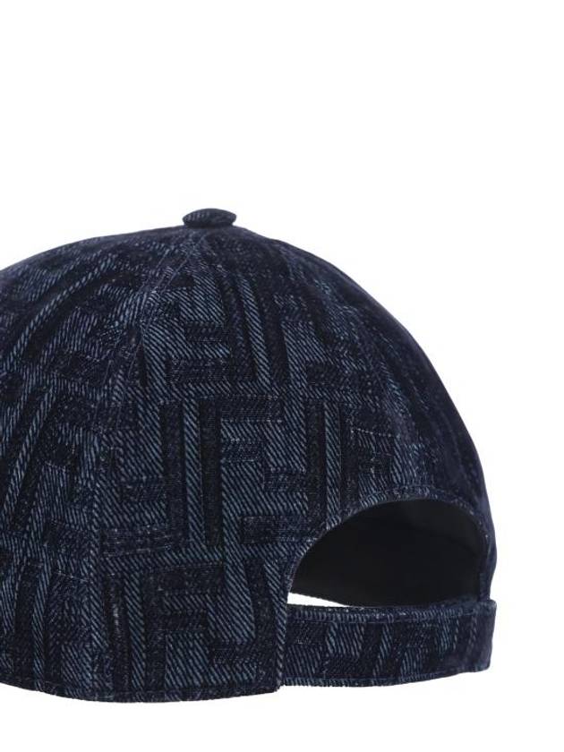 FF Denim Ball Cap Blue - FENDI - BALAAN 4