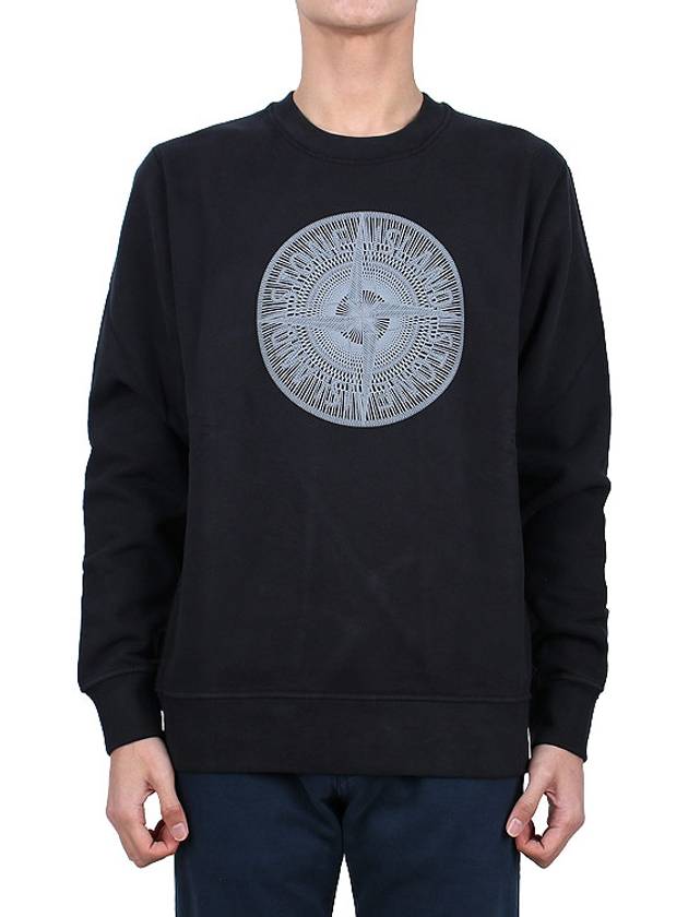 Men's Industrial One Print Sweatshirt Black - STONE ISLAND - BALAAN 3