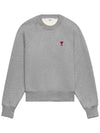 Small Heart Logo Sweatshirt Grey - AMI - BALAAN 2