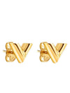 Essential V Stud Earrings Gold - LOUIS VUITTON - BALAAN 1