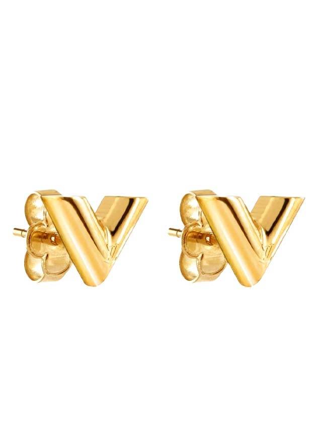 Essential V Stud Earrings Gold - LOUIS VUITTON - BALAAN 1