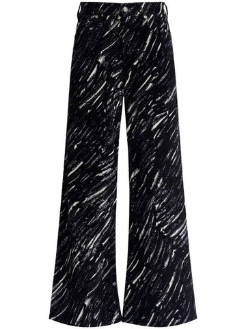 Marni Wide-Leg Trousers With Graphic Print - MARNI - BALAAN 1