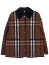 Women's Check Diamond Quilted Jacket Brown - BURBERRY - BALAAN 10