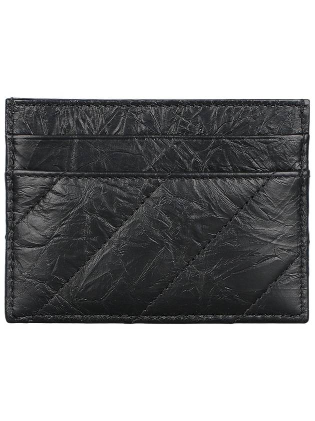 Crush Quotted Calfskin Card Wallet Black - BALENCIAGA - BALAAN 4