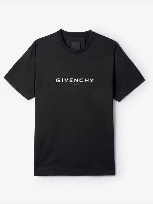 Reverse Logo Short Sleeve T-Shirt Black - GIVENCHY - BALAAN 2