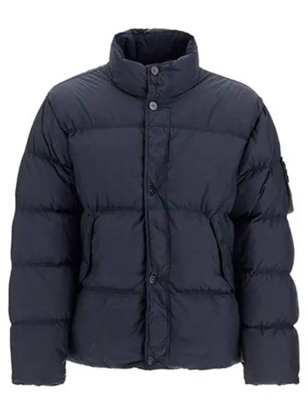 Wappen Patch Crinkle Clap Neck Down Padded Navy Men s Jacket 271556 - STONE ISLAND - BALAAN 1