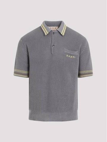 Chunky Knit Polo Shirt Mercury - MARNI - BALAAN 1