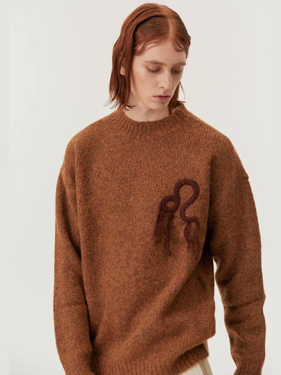 alpaca embroidery knit sweater dark orange - MONTSENU - BALAAN 2