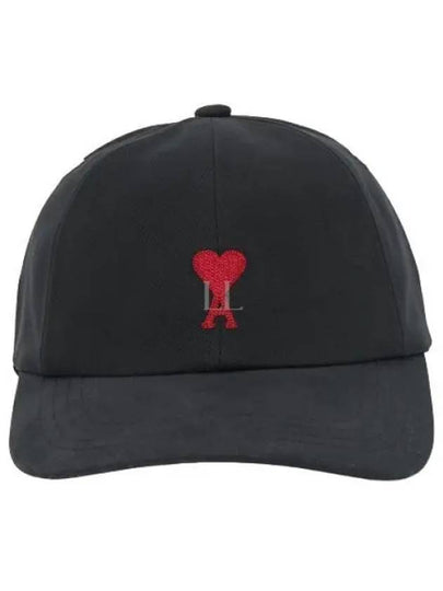 Embroidered Heart Logo Ball Cap Black - AMI - BALAAN 2