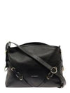 Voyou Medium Leather Shoulder Bag Black - GIVENCHY - BALAAN 2