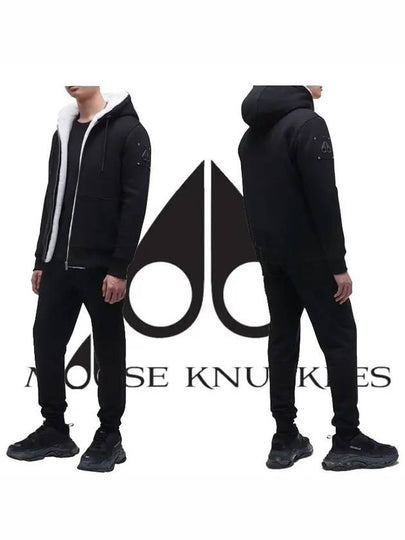 Classic Bunny Zip Up Hoodie White Lining Black - MOOSE KNUCKLES - BALAAN 2