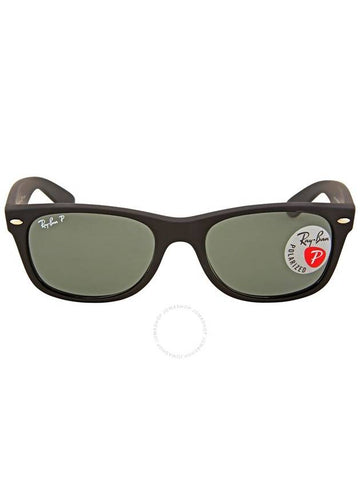 Ray Ban New Wayfarer Classic Polarized Green Unisex Sunglasses RB2132 622/58 52 - RAY-BAN - BALAAN 1