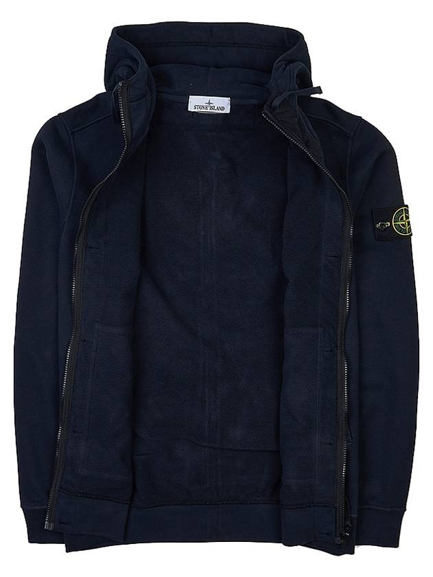 Wappen Patch Cotton Fleece Zip Up Hoodie Navy - STONE ISLAND - BALAAN 10