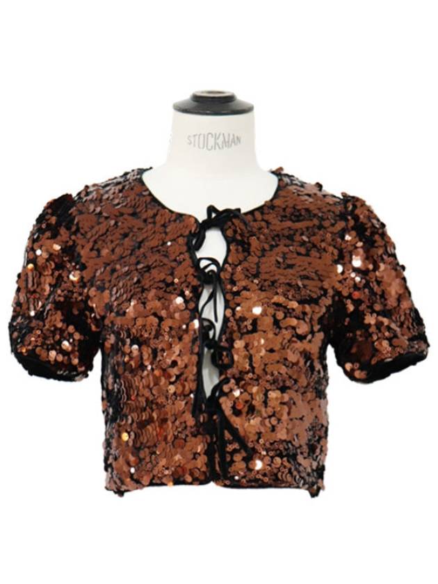 velvet sequin blouse - GANNI - BALAAN 1