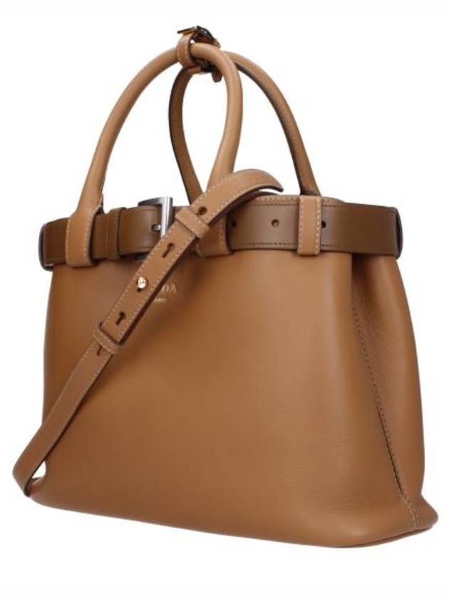 Buckle Medium Tote Bag Brown - PRADA - BALAAN 3